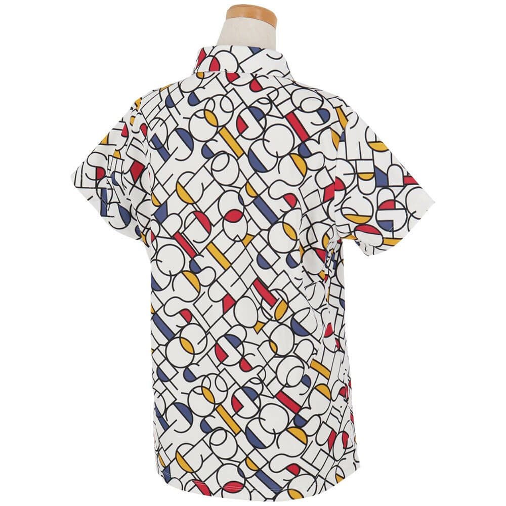 ルコック Le coq sportif　レディース カラーブロック総柄 半袖 ポロシャツ LG5SHS07L　2025年モデル 詳細6
