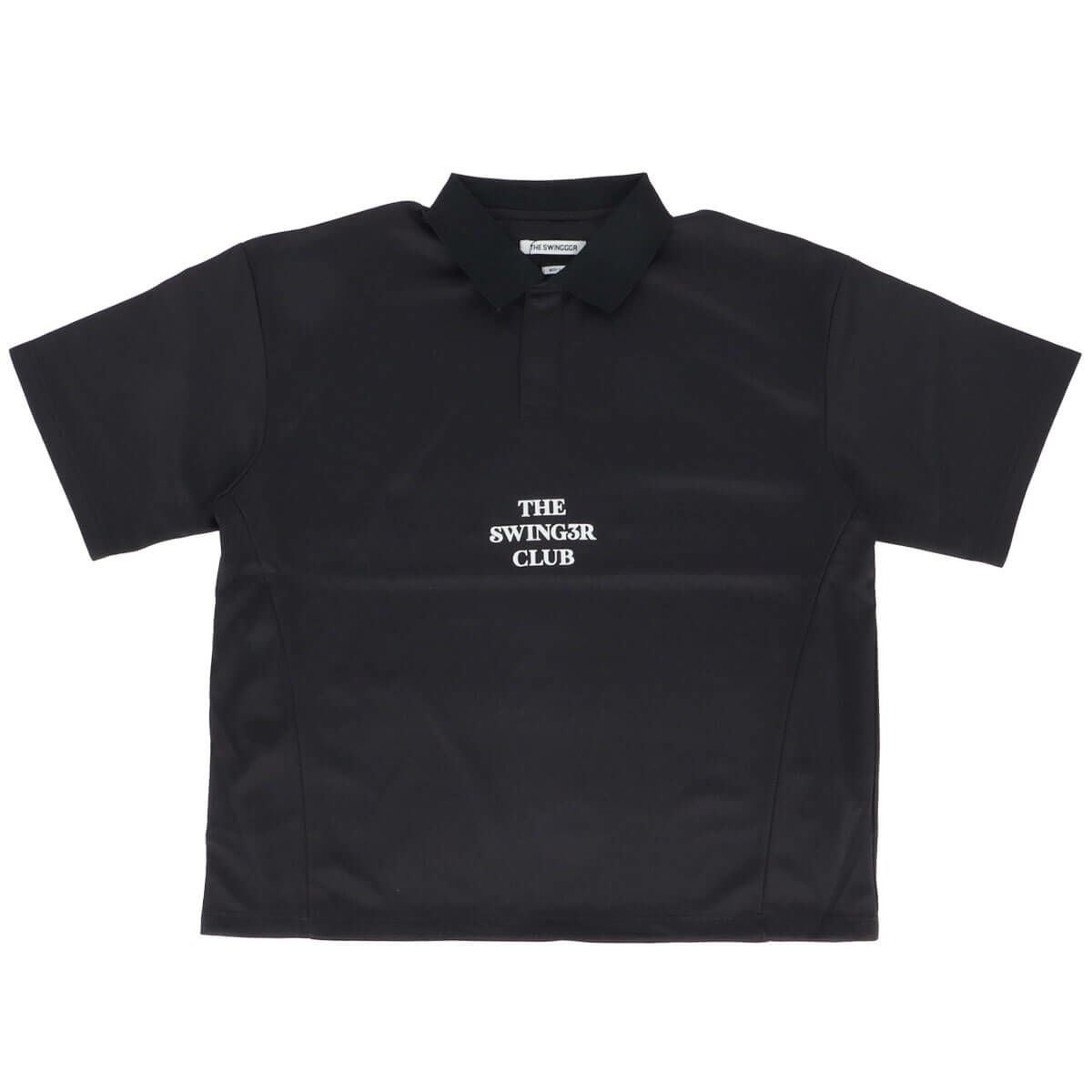 ザ スウィンガー THE SWINGGGR　メンズ SWG ロゴプリント 半袖 ポロシャツ 0125-SWG-CT002 BLACK　2025年モデル