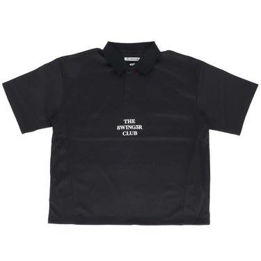 ザ スウィンガー THE SWINGGGR　メンズ SWG ロゴプリント 半袖 ポロシャツ 0125-SWG-CT002 BLACK　2025年モデル
