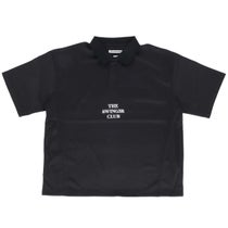 ザ スウィンガー THE SWINGGGR　メンズ SWG ロゴプリント 半袖 ポロシャツ 0125-SWG-CT002 BLACK　2025年モデル