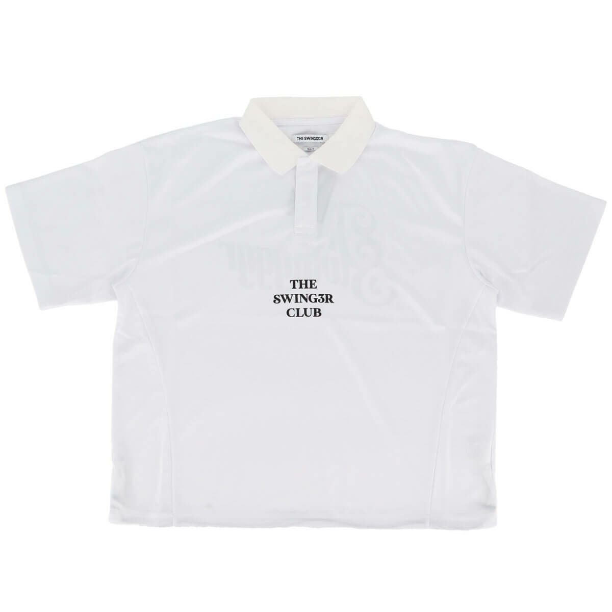 ザ スウィンガー THE SWINGGGR　メンズ SWG ロゴプリント 半袖 ポロシャツ 0125-SWG-CT002 WHITE　2025年モデル