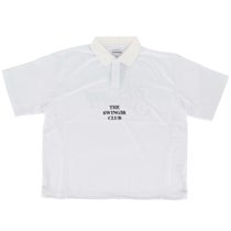 ザ スウィンガー THE SWINGGGR　メンズ SWG ロゴプリント 半袖 ポロシャツ 0125-SWG-CT002 WHITE　2025年モデル