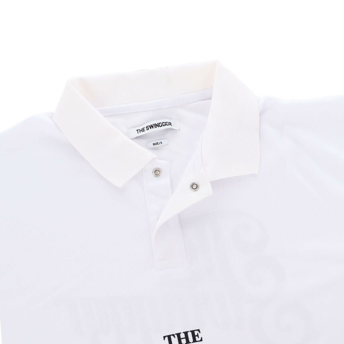 ザ スウィンガー THE SWINGGGR　メンズ SWG ロゴプリント 半袖 ポロシャツ 0125-SWG-CT002 WHITE　2025年モデル 詳細4