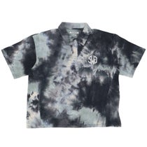 ザ スウィンガー THE SWINGGGR　メンズ TIE DYE ロゴプリント 半袖 ポロシャツ 0125-SWG-CT003 BLACK　2025年モデル
