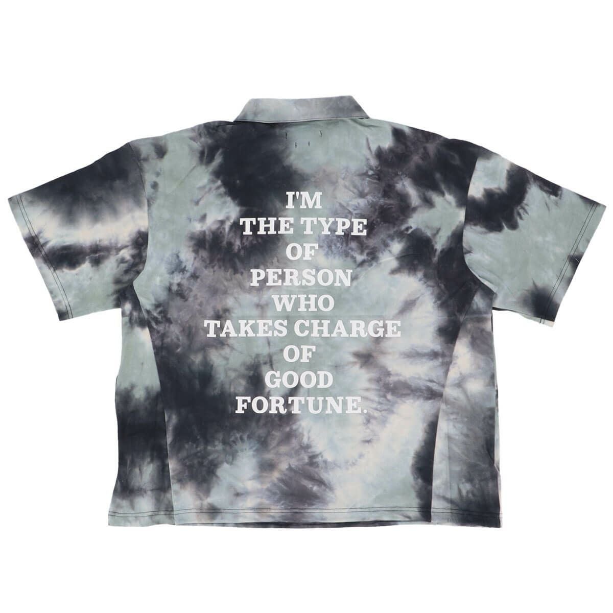 ザ スウィンガー THE SWINGGGR　メンズ TIE DYE ロゴプリント 半袖 ポロシャツ 0125-SWG-CT003 BLACK　2025年モデル 詳細2