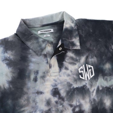 ザ スウィンガー THE SWINGGGR　メンズ TIE DYE ロゴプリント 半袖 ポロシャツ 0125-SWG-CT003 BLACK　2025年モデル 詳細4