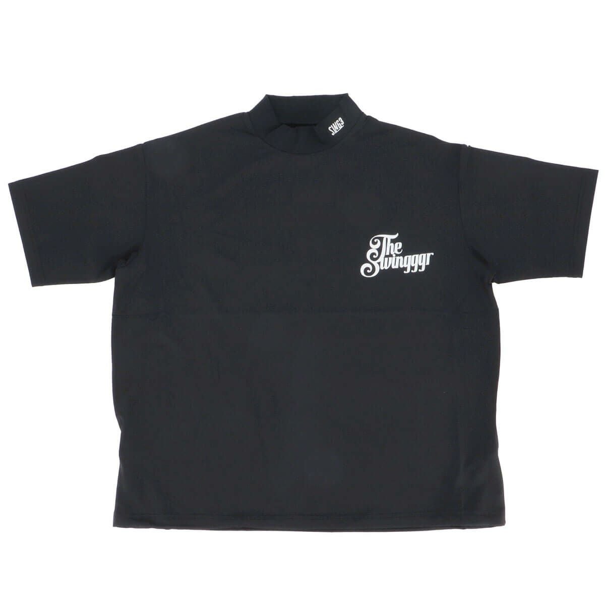 ザ スウィンガー THE SWINGGGR メンズ SWG ロゴプリント 半袖 モックネックシャツ 0125-SWG-CT006 BLACK 2025年モデル