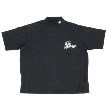ザ スウィンガー THE SWINGGGR　メンズ SWG ロゴプリント 半袖 モックネックシャツ 0125-SWG-CT006 BLACK　2025年モデル