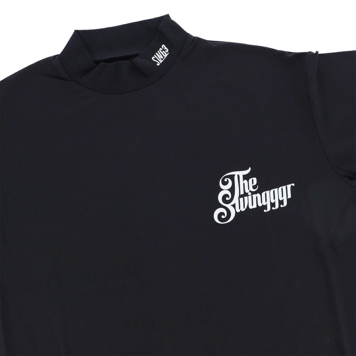 ザ スウィンガー THE SWINGGGR　メンズ SWG ロゴプリント 半袖 モックネックシャツ 0125-SWG-CT006 BLACK　2025年モデル 詳細3