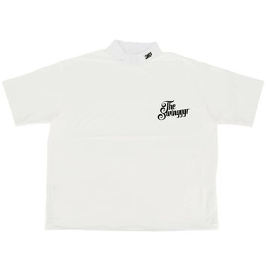 ザ スウィンガー THE SWINGGGR　メンズ SWG ロゴプリント 半袖 モックネックシャツ 0125-SWG-CT006 WHITE　2025年モデル