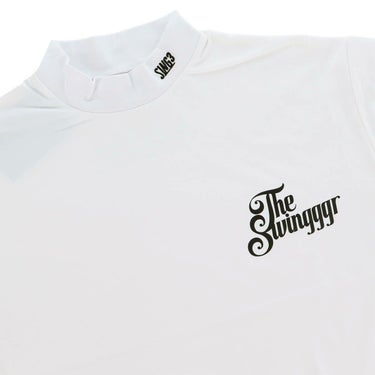 ザ スウィンガー THE SWINGGGR　メンズ SWG ロゴプリント 半袖 モックネックシャツ 0125-SWG-CT006 WHITE　2025年モデル 詳細3