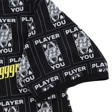 ザ スウィンガー THE SWINGGGR　メンズ TRUMP 総柄プリント 半袖 ポロシャツ 0125-SWG-SH001 BLACK　2025年モデル 詳細5