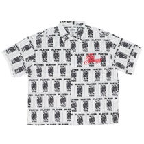 ザ スウィンガー THE SWINGGGR　メンズ TRUMP 総柄プリント 半袖 ポロシャツ 0125-SWG-SH001 WHITE　2025年モデル