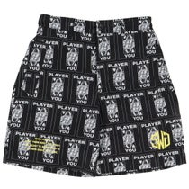 ザ スウィンガー THE SWINGGGR　メンズ TRUMP 総柄プリント ショートパンツ 0125-SWG-PT001 BLACK　2025年モデル