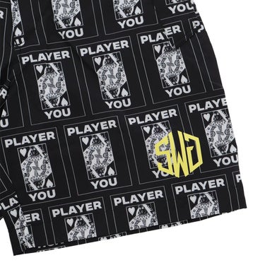 ザ スウィンガー THE SWINGGGR　メンズ TRUMP 総柄プリント ショートパンツ 0125-SWG-PT001 BLACK　2025年モデル 詳細6