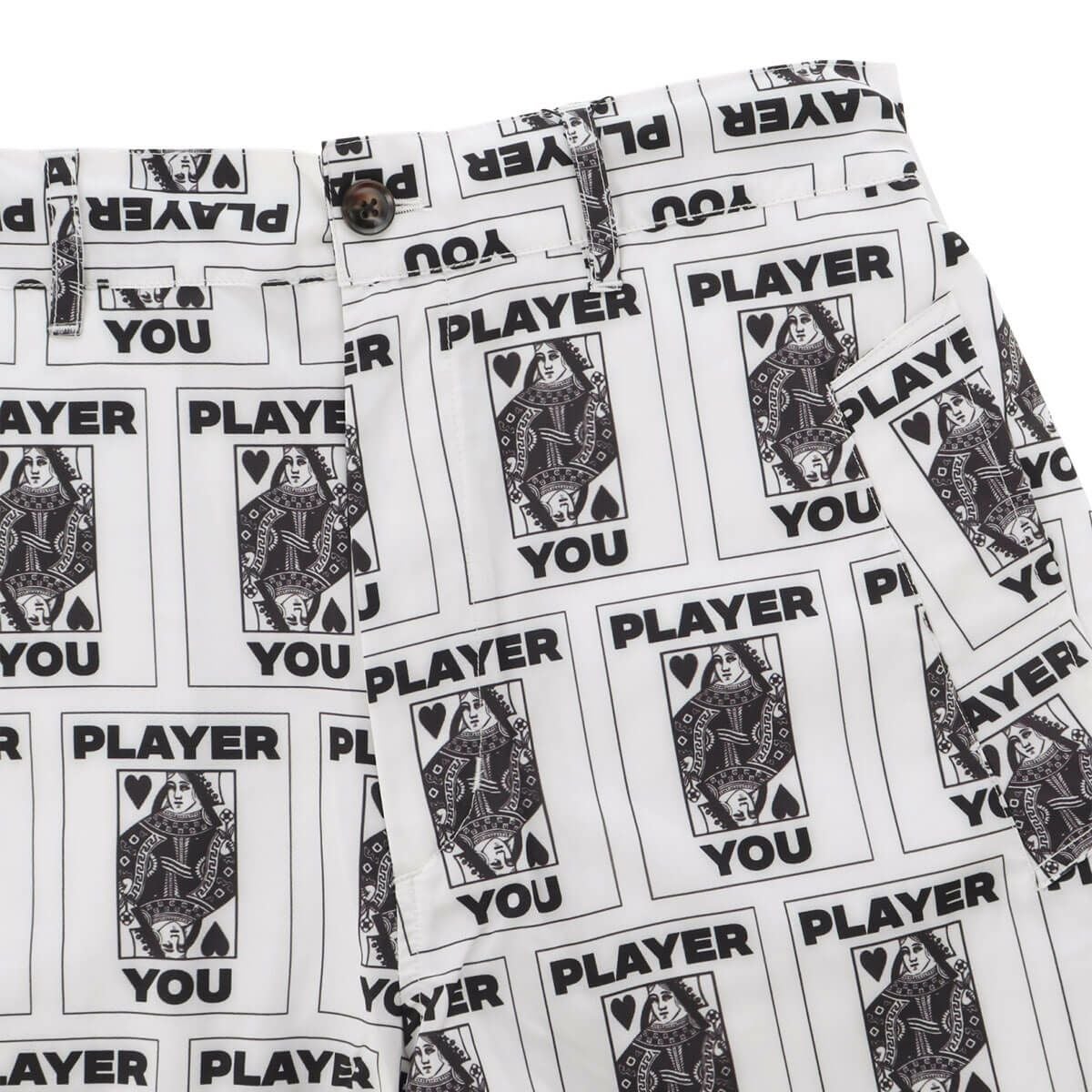 ザ スウィンガー THE SWINGGGR　メンズ TRUMP 総柄プリント ショートパンツ 0125-SWG-PT001 WHITE　2025年モデル 詳細3