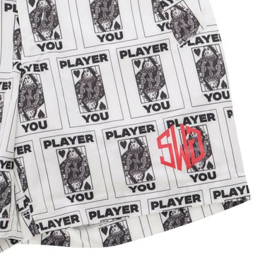 ザ スウィンガー THE SWINGGGR　メンズ TRUMP 総柄プリント ショートパンツ 0125-SWG-PT001 WHITE　2025年モデル 詳細6