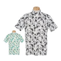 ブリヂストンゴルフ　メンズ 花柄 総柄 半袖ポロシャツ 3GE02A　2025年モデル