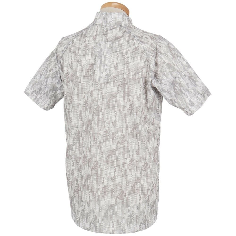 ブリヂストンゴルフ　メンズ ベンチレーション 幾何学柄 半袖 モックネックシャツ 3GE05A　2025年モデル 詳細2