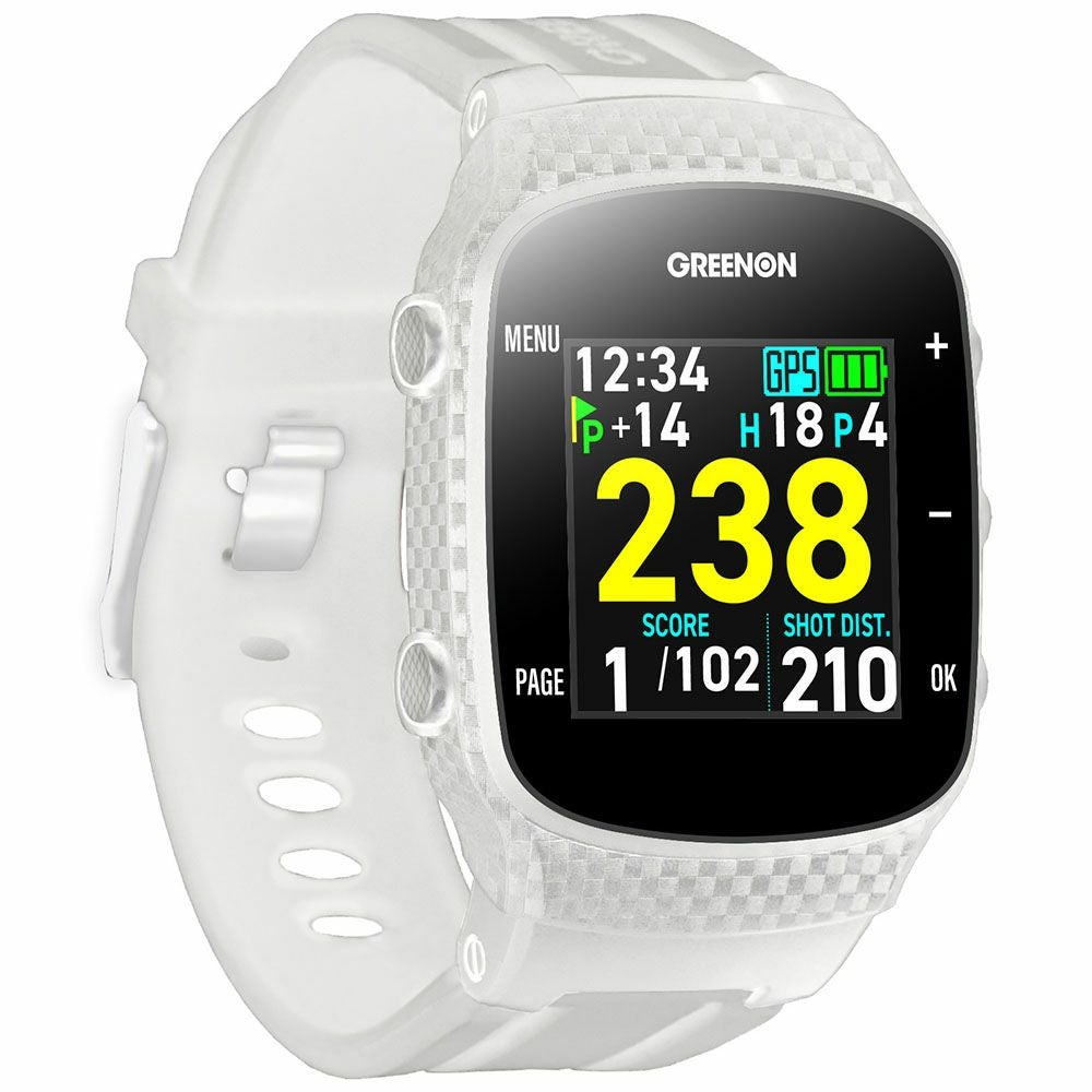 グリーンオン ザ・ゴルフウォッチ THE GOLF WATCH GN101　腕時計型 GPSゴルフナビ　ホワイト ホワイト