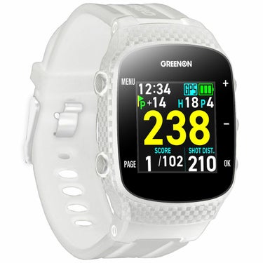 グリーンオン ザ・ゴルフウォッチ THE GOLF WATCH GN101　腕時計型 GPSゴルフナビ　ホワイト ホワイト