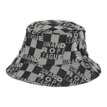 ジュン アンド ロペ JUN ＆ ROPE　レディース チェッカーボードジャガード バケットハット ERU15150 01 ブラック　2025年モデル ブラック