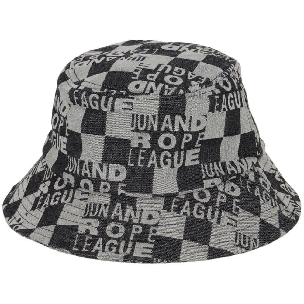 ジュン アンド ロペ JUN ＆ ROPE　レディース チェッカーボードジャガード バケットハット ERU15150 01 ブラック　2025年モデル ブラック 詳細2
