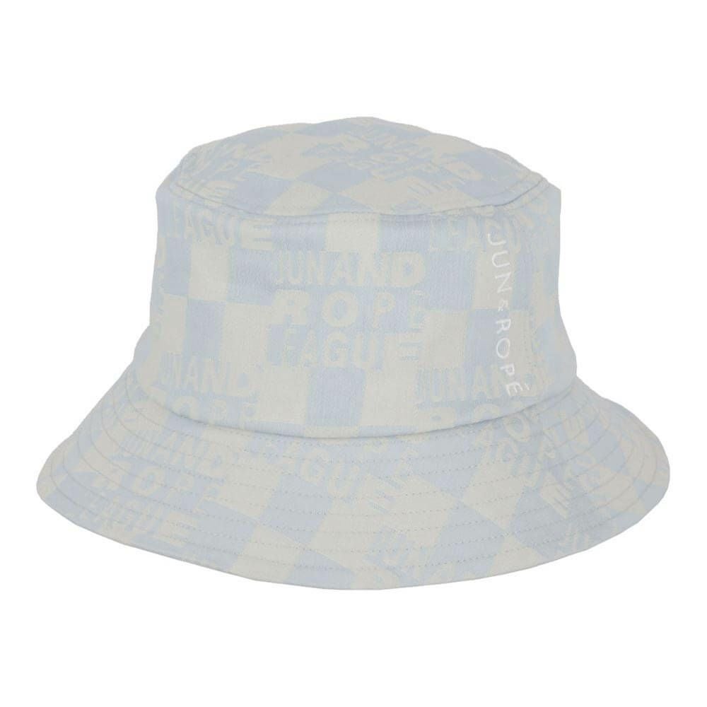 ジュン アンド ロペ JUN ＆ ROPE　レディース チェッカーボードジャガード バケットハット ERU15150 48 サックス　2025年モデル サックス