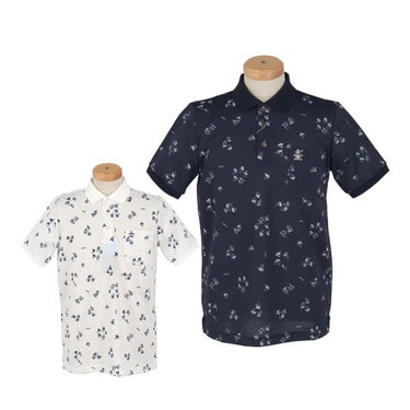 マンシングウェア Munsingwear　メンズ ヨットモチーフ総柄プリント 半袖 ポロシャツ MG5SHS34M　2025年モデル 詳細1