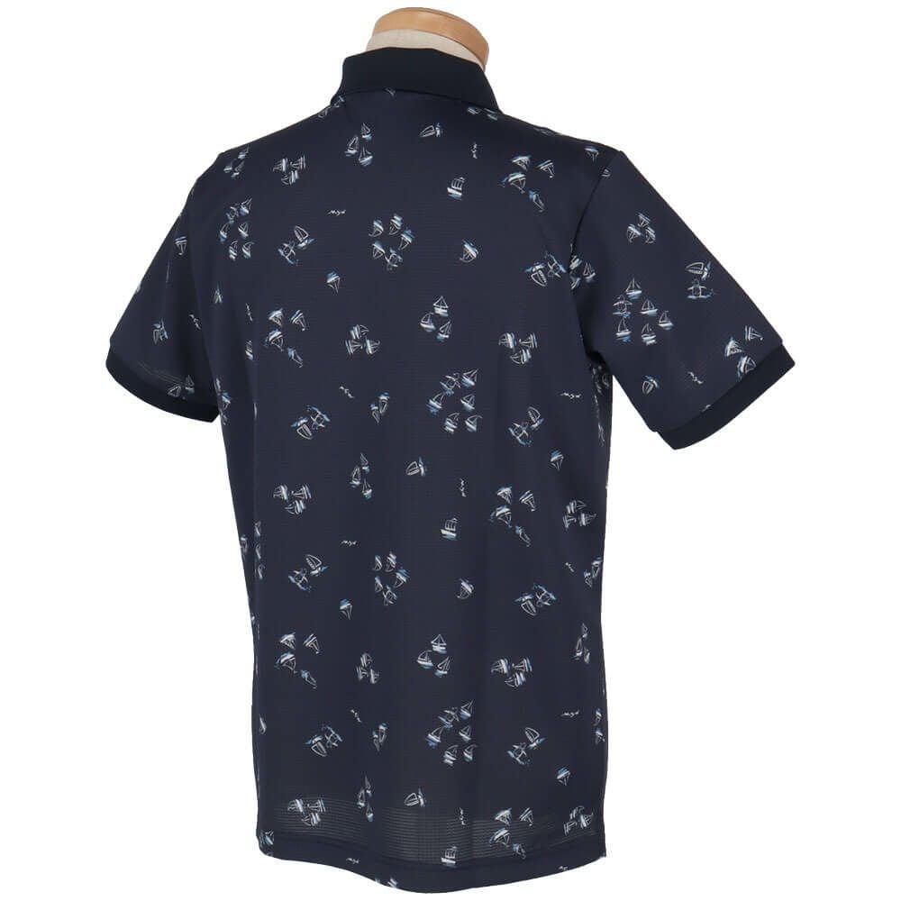マンシングウェア Munsingwear　メンズ ヨットモチーフ総柄プリント 半袖 ポロシャツ MG5SHS34M　2025年モデル 詳細2