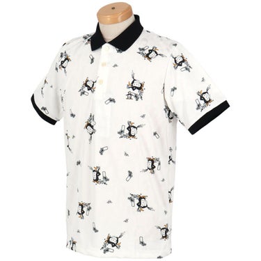 マンシングウェア Munsingwear　メンズ 総柄ジャカード×ペンギン総柄プリント 半袖 ポロシャツ MG5SHS53M　2025年モデル 詳細5