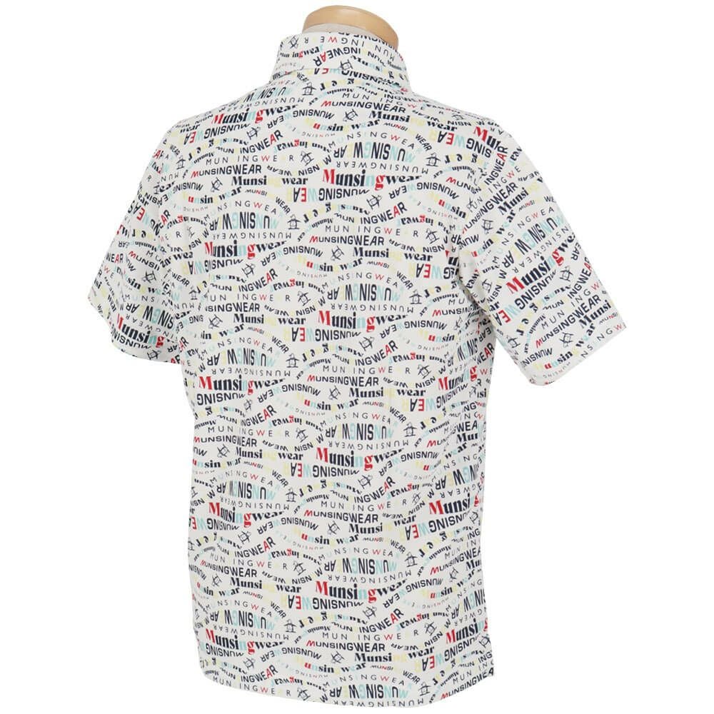 マンシングウェア Munsingwear　メンズ マルチロゴ総柄プリント 半袖 ポロシャツ MG5SHS84M　2025年モデル 詳細6
