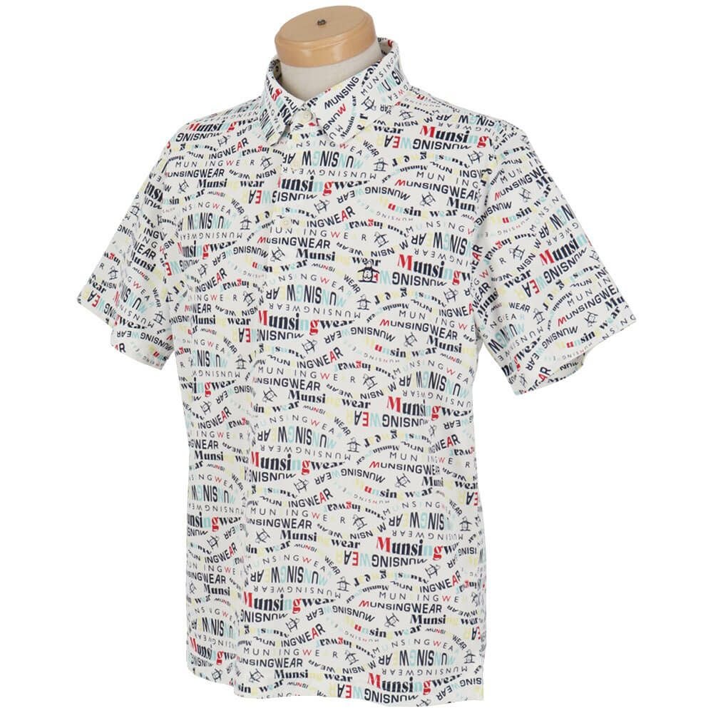 マンシングウェア Munsingwear　メンズ マルチロゴ総柄プリント 半袖 ポロシャツ MG5SHS84M　2025年モデル 詳細7