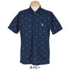 マンシングウェア Munsingwear　メンズ 飛び柄プリント 半袖 ポロシャツ MG5SHS87M　2025年モデル ネイビー