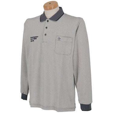 マンシングウェア Munsingwear　メンズ ドット鹿の子 長袖 ポロシャツ MG5SLS82M　2025年モデル 詳細3