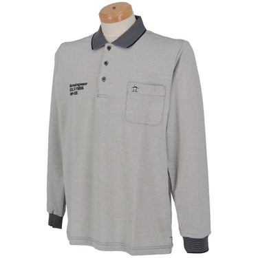 マンシングウェア Munsingwear　メンズ ドット鹿の子 長袖 ポロシャツ MG5SLS82M　2025年モデル 詳細3
