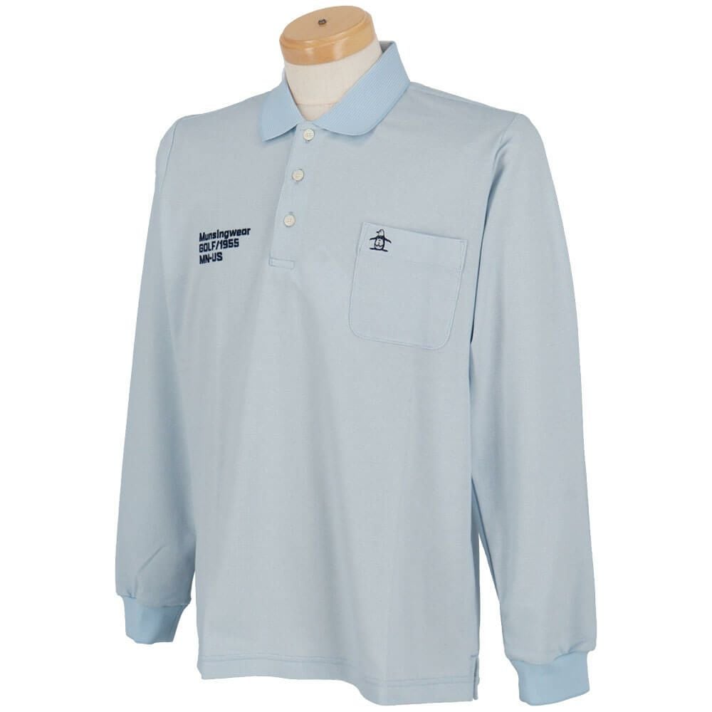 マンシングウェア Munsingwear　メンズ ドット鹿の子 長袖 ポロシャツ MG5SLS82M　2025年モデル 詳細7