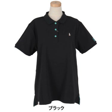 マンシングウェア Munsingwear　レディース 鹿の子 半袖 ポロシャツ MG5SHS54L　2025年モデル ブラック