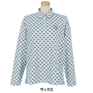 マンシングウェア Munsingwear　レディース ロゴプリント 長袖 ポロシャツ MG5SLS24L　2025年モデル サックス