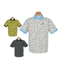 パーリーゲイツ PEARLY GATES メンズ バナナPG SMILE柄 ジャージ 半袖 ポロシャツ 053-5160415 2025年モデル