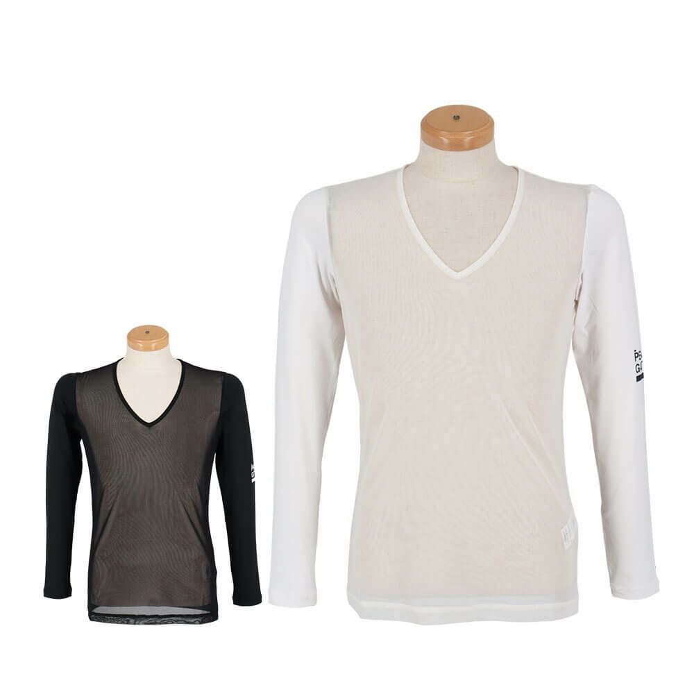 パーリーゲイツ PEARLY GATES　メンズ E/ハイマルチFDベア天竺 Vネック 長袖 インナーシャツ 053-5166405　2025年モデル