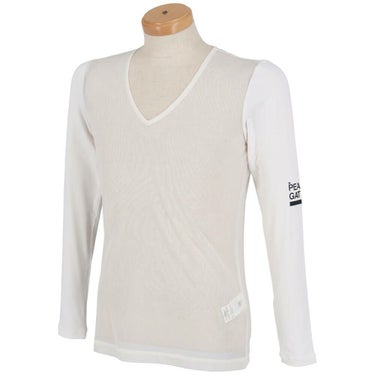 パーリーゲイツ PEARLY GATES　メンズ E/ハイマルチFDベア天竺 Vネック 長袖 インナーシャツ 053-5166405　2025年モデル 詳細4