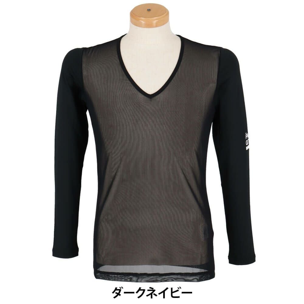パーリーゲイツ PEARLY GATES　メンズ E/ハイマルチFDベア天竺 Vネック 長袖 インナーシャツ 053-5166405　2025年モデル 詳細6