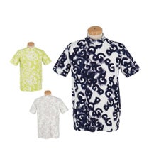 パーリーゲイツ PEARLY GATES メンズ PGロゴデニム柄 Peストレッチ 半袖 ハイネックシャツ 053-5167403 2025年モデル