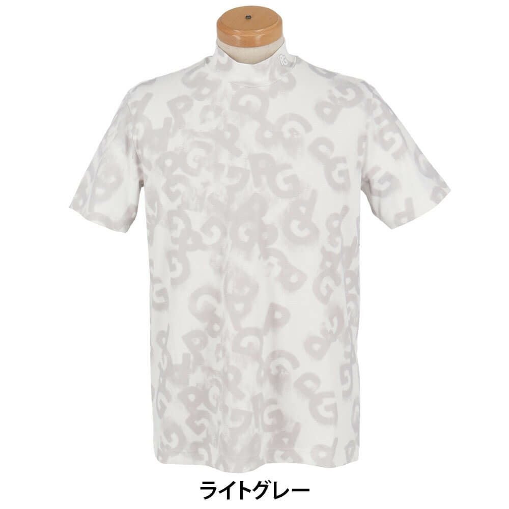 パーリーゲイツ PEARLY GATES メンズ PGロゴデニム柄 Peストレッチ 半袖 ハイネックシャツ 053-5167403 2025年モデル