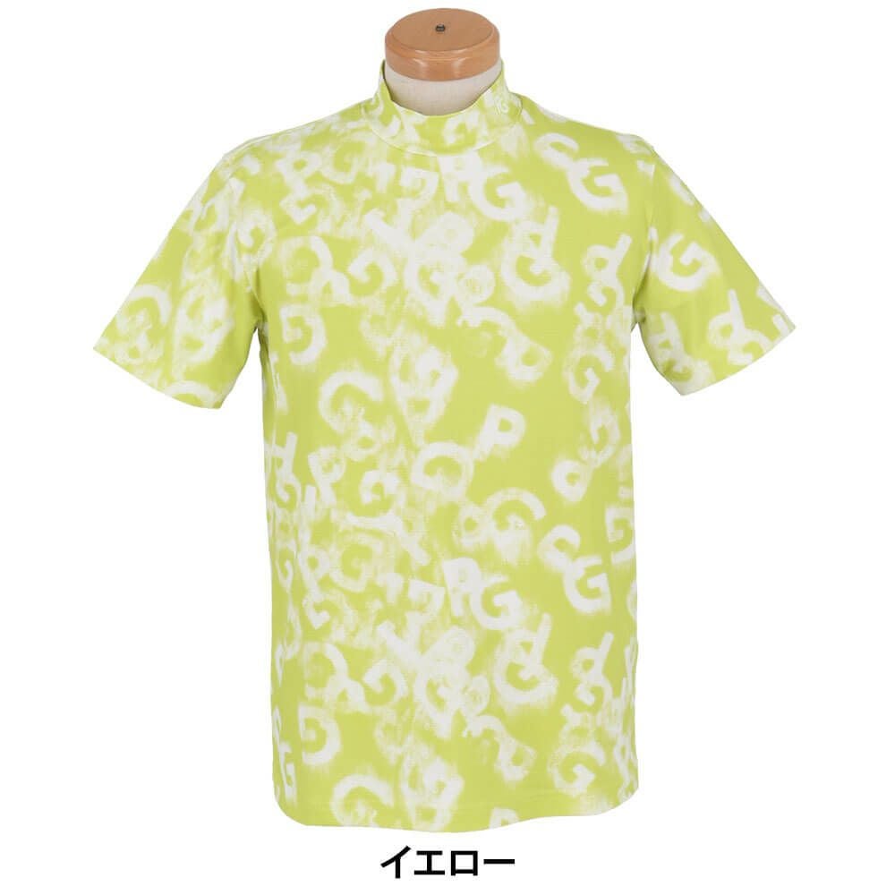 パーリーゲイツ PEARLY GATES　メンズ PGロゴデニム柄 Peストレッチ 半袖 ハイネックシャツ 053-5167403　2025年モデル 詳細5