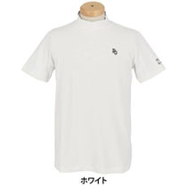 パーリーゲイツ PEARLY GATES　メンズ 地柄 鹿の子 ボーダー 半袖 モックネックシャツ 053-5167501　2025年モデル