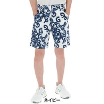 パーリーゲイツ PEARLY GATES　メンズ ロゴデニムプリント TEXBRID 二重織裏使い ショートパンツ 053-5132405　2025年モデル