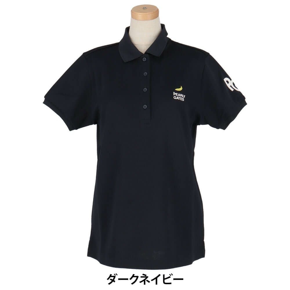 新品未使用　パーリーゲイツ レディースポロシャツ　濃紺　size 1 パーリーゲイツ PEARLY GATES レディース ストレッチカノコ 半袖