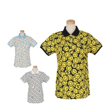 パーリーゲイツ PEARLY GATES　レディース バナナPG SMILE柄 ジャージ 半袖 ポロシャツ 055-5160416　2025年モデル